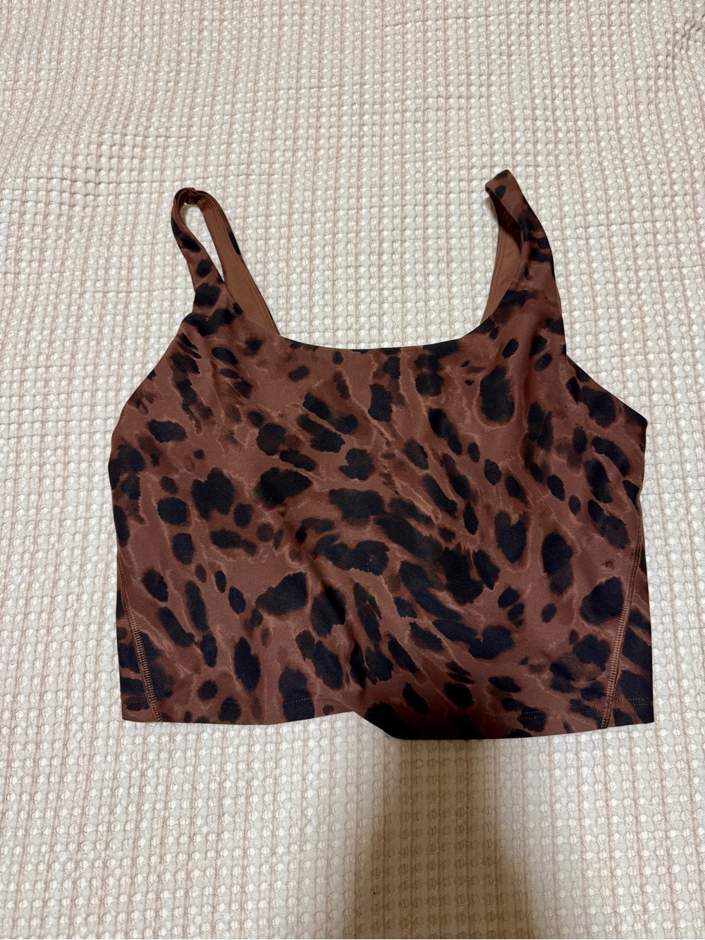 Old Navy Brown and Black Leopard-Print Crop Tank